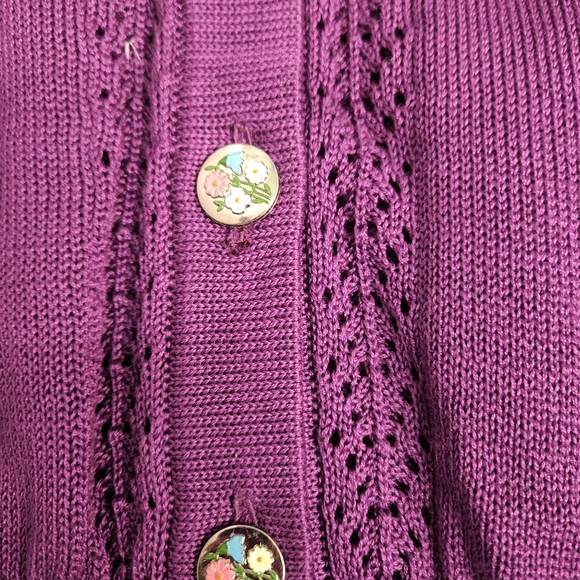 Geiger L Purple Cardigan - Picture 3 of 6